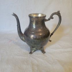 F. B. Rogers Silver Co. silver-plated footed tea or coffee pot. 