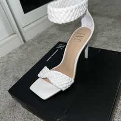 White High Heels Size 7