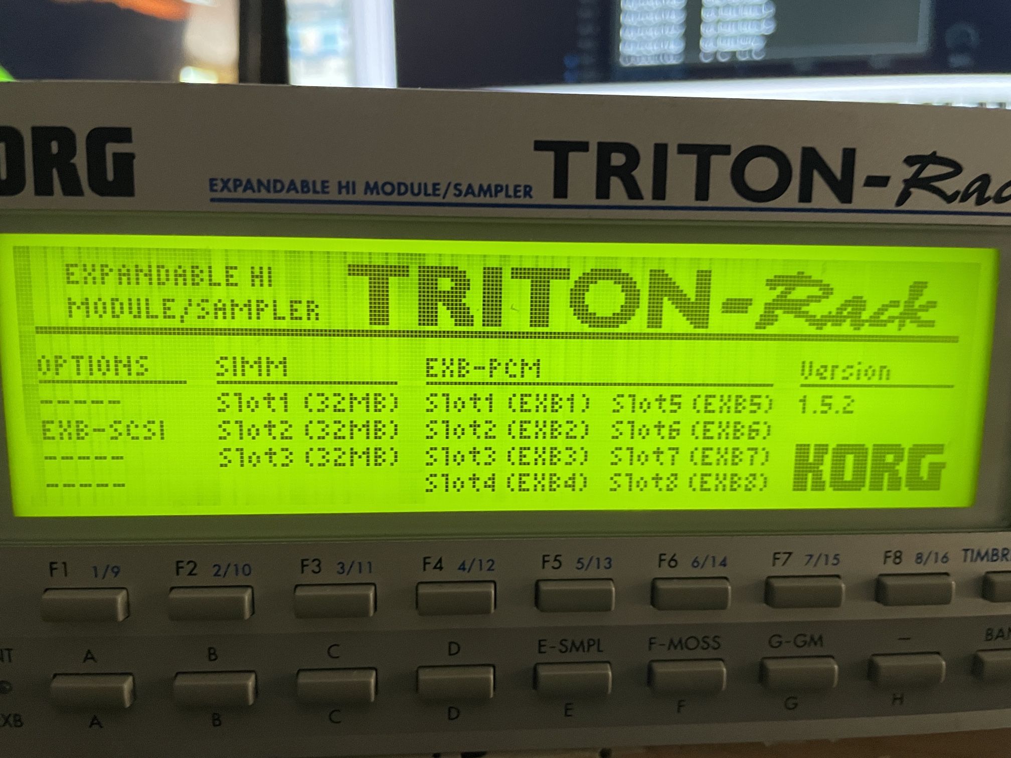 KORG EXB-PCM CARDS 01/02/03/04/05/06/07/08 FOR TRITON CLASSIC
