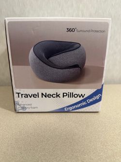 Travel Neck Pillow Memory Foam 360 Surround Support Ergonomic with Carry Bag
