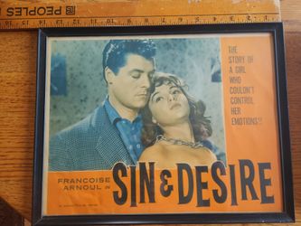 Sin & Desire Framed Vintage Movie Lobby Card