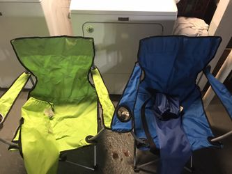 QUAD CHAIRS GREEN AND BLUE!!!! NEVER USED
