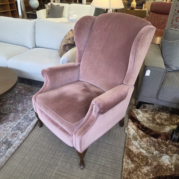 Pink Wingback Reclining Accent Chair