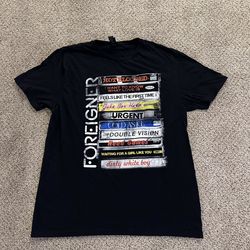 Foreigner Classic Hit Songs 80s Rock Band T-Shirt Men’s Sz L