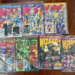 1992 Wizard Comic Lot Of 7 Sealed