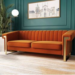 Beautiful Orange Couch Unopened Box