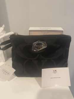 Authentic Coach Signature Pouch/ Small Hand Bag