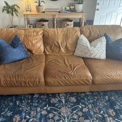 Brown Leather Couch