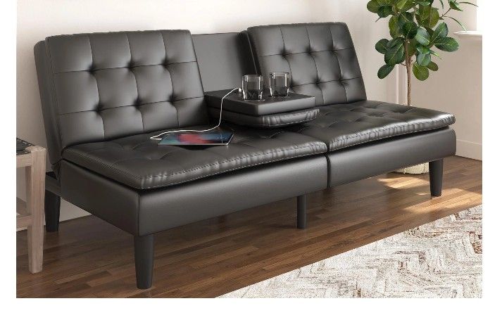 Faux Leather Memory Foam Futons