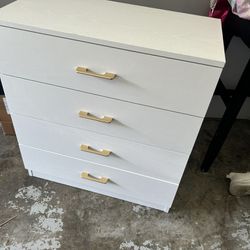 4 Drawer White Dresser