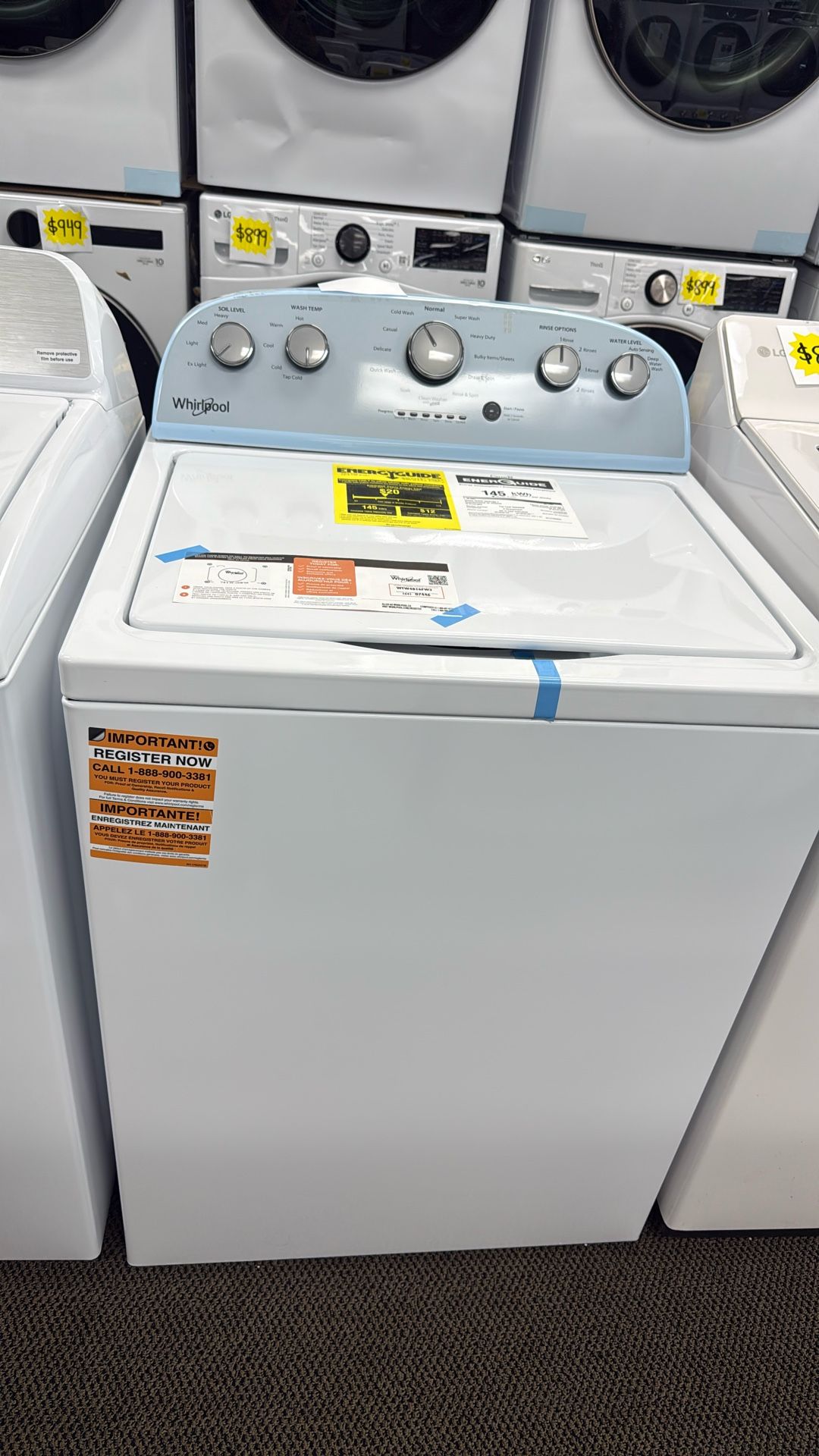 Washer Top Load On Sale |Whirlpool Warranty