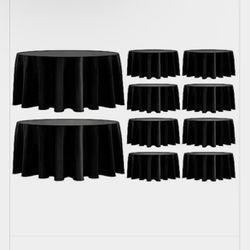 6 Black Tablecloths