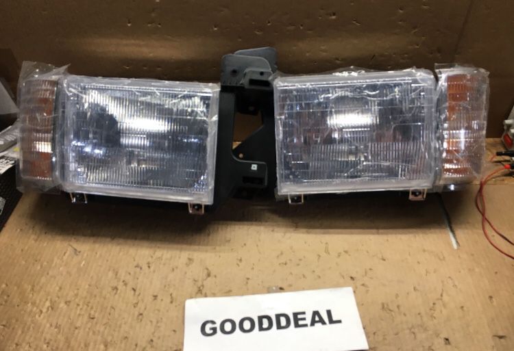 #OH161 FIT 1987-91 Ford F150 Bronco Chrome OE Style Halogen Head Light Headlights Pair Set