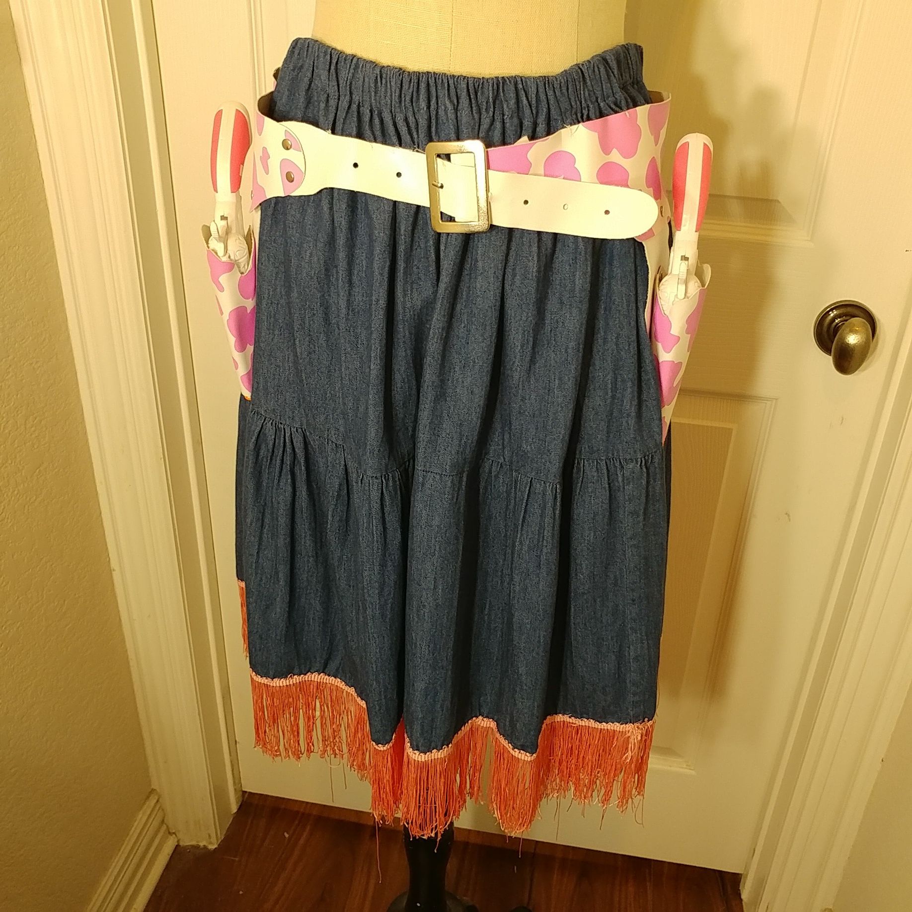 Cowgirl Denim Costume Skirt Se