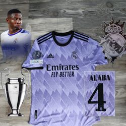 Real Madrid CF 22/23 Away David Alaba #4 Player Jersey