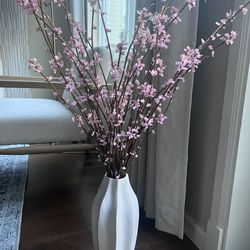 Faux Flower Stems And Vase