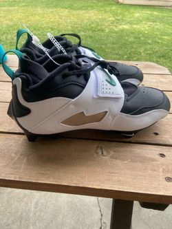 Nike Football Cleats Diamond Turf 93 TD Black White Green Size 7.5 Men