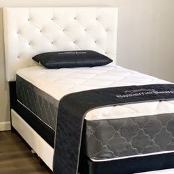 Brand New Twin Beds For Sale///Fast Delivery/Complete Bed Frame With New Mattress