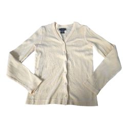 abercrombie fitch beige Ribbed cardigan sweater SZ XS