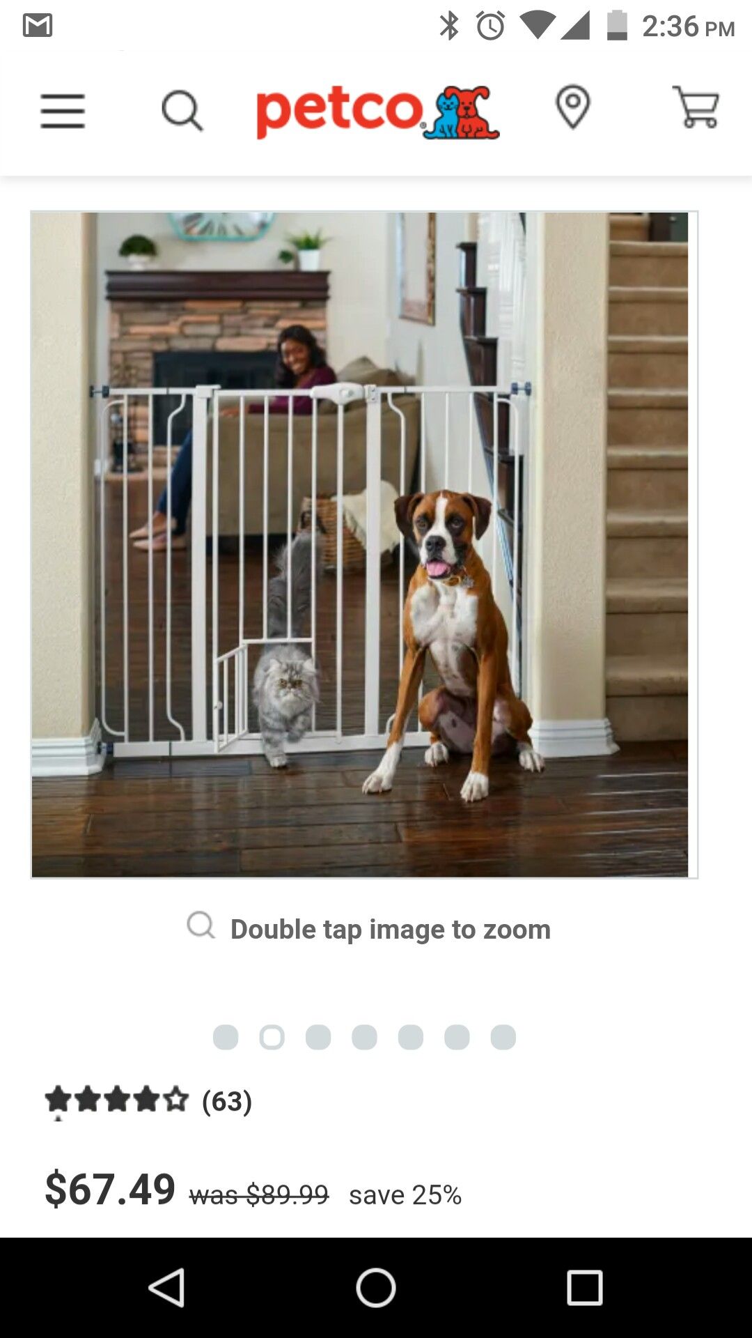 Baby gate with pet door
