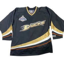 Vintage CCM Anaheim Ducks 2007 Stanley Cup Finals Patch Hockey Jersey Large