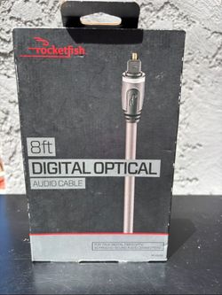 Rocketfish - 8' Digital Optical Audio Cable RF-G1219, Fiber Optic, Black