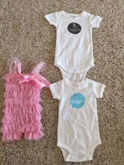Baby girl onesie and photo shoot outfit