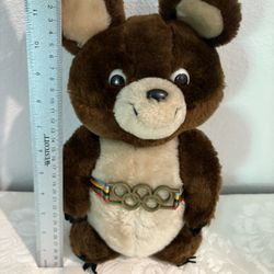 Vintage 1980 Moscow Olympics Misha Bear Mascot R. Dakin Collectible Plush Toy