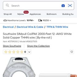 CoilPAK 2000FT  12AWG 600v Copper Wire