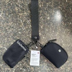 Lululemon Dual Pouch Wristlet Black New With Tags