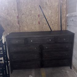 9 drawer dresser grayish brown