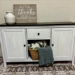 ❤️ farmhouse buffet tv stand entertainment unit wall table accent entryway hall sofa couch console white espresso distressed 