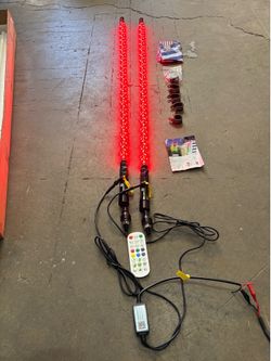 Brand New RGB Color Changing LED Whips Bluetooth 4’ Sold As A Pair Quick Release