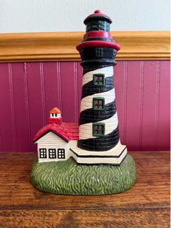 Large Vintage Lighthouse Cast Iron Doorstop
