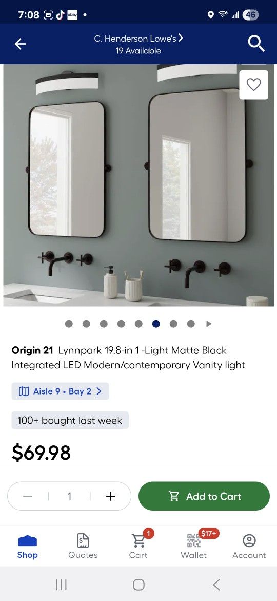 Wall Vanity Lamp