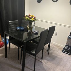 Black dining room table