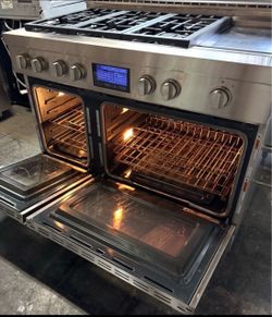 JENN-AIR 48” PRO-STYLE DUAL-FUEL RANGE – DOUBLE OVEN + GRIDDLE
