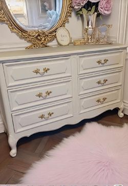 slim fit dress slacks Obsession White & Rose Gold Dresser & Mirror 1581