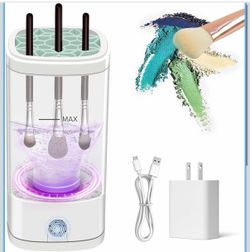 Electric make up brush cleaner
