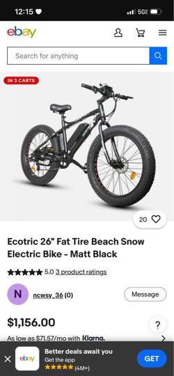Ecotric 500W fat tire e-bike