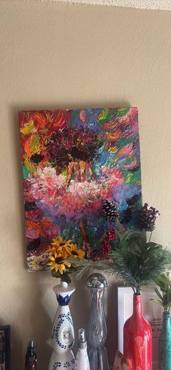 Bombshell Ballerina Textured Painting