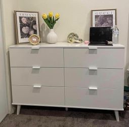 White Dresser 6 drawers