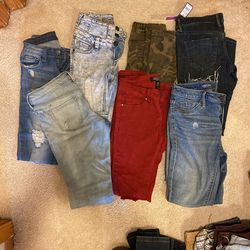 Pants Size 0 . 7 Pairs For $15