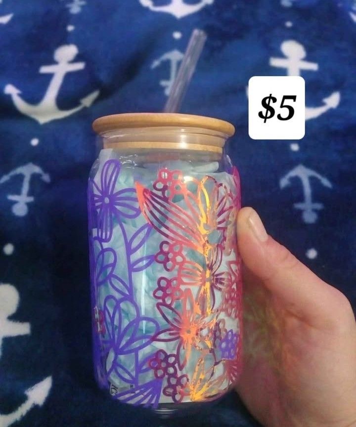 12oz Custom Glass Cup
