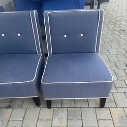 Blue  Accent Chairs. (2)