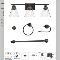 Vanity Light With Bathroom Accessories 