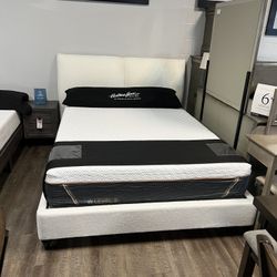 Queen Fabric Bed Platform On Sale 