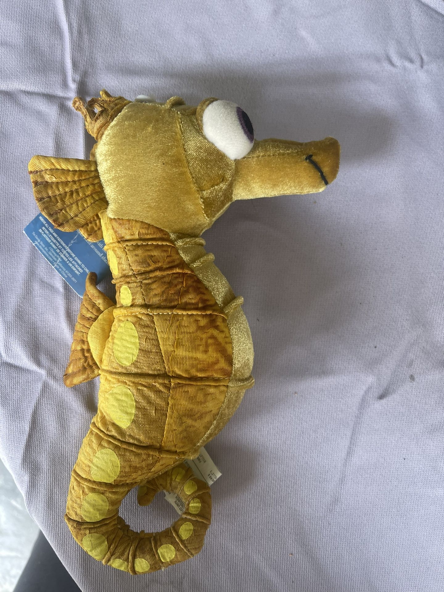 Disney Finding Nemo Sheldon Seahorse Plush 8" Stuffed Animal Doll Pixar