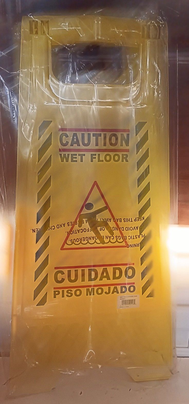 Brand New Yellow Wetfloor Sign