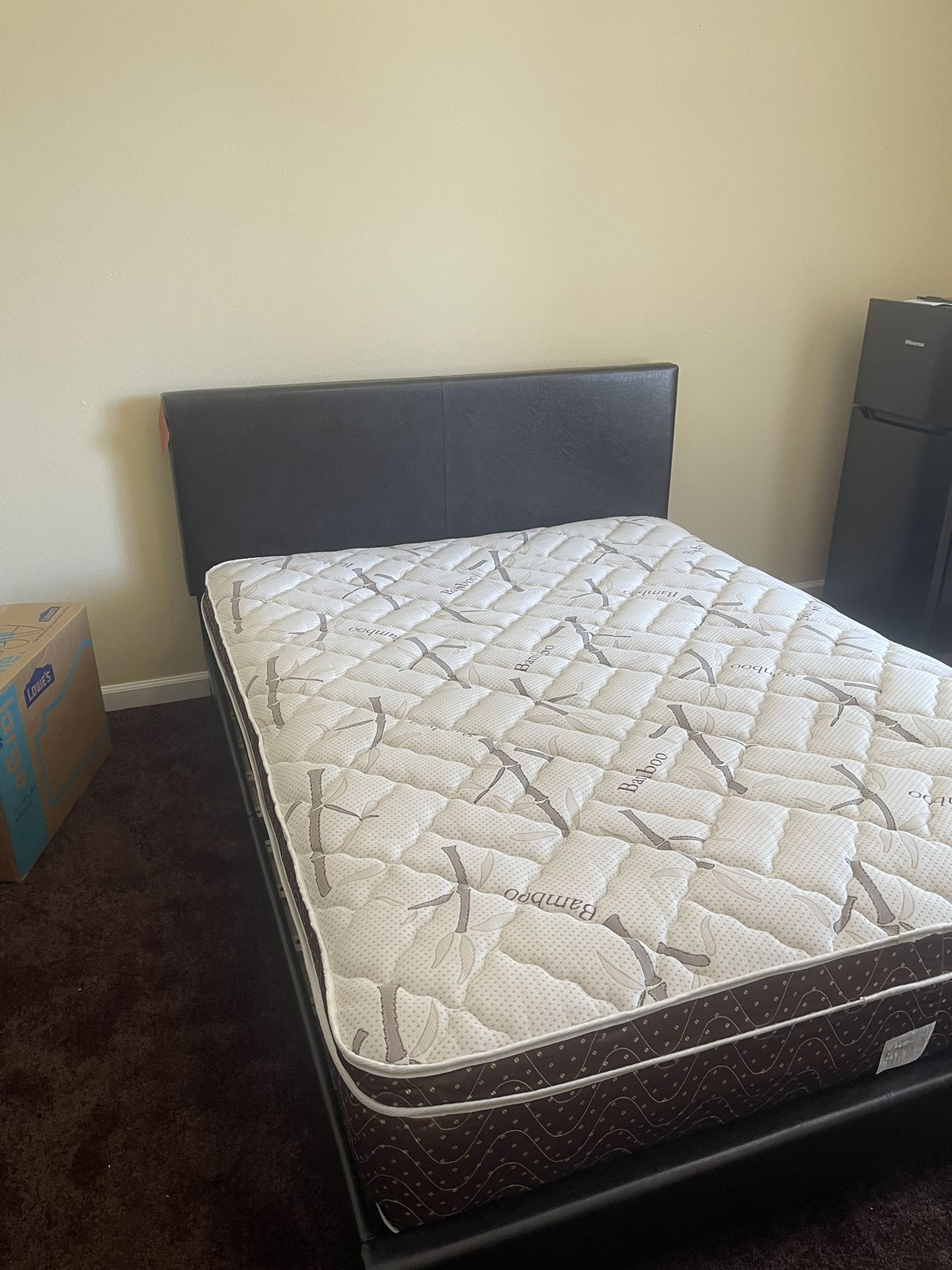 Full Complete Bed With Pillowtop Bamboo Mattress Only $370